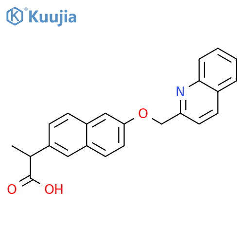(+)-(S)-2-[6-(2-Quinolinylmethoxy)-2-naphthyl]propionic acid structure