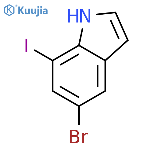 5-Bromo-7-iodo-1H-indole structure