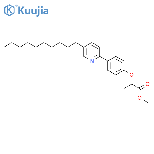 Propanoic acid, 2-[4-(5-decyl-2-pyridinyl)phenoxy]-, ethyl ester structure