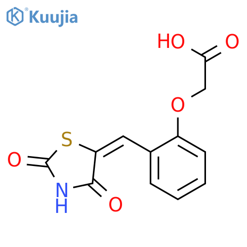 Acetic acid, [2-[(2,4-dioxo-5-thiazolidinylidene)methyl]phenoxy]- structure
