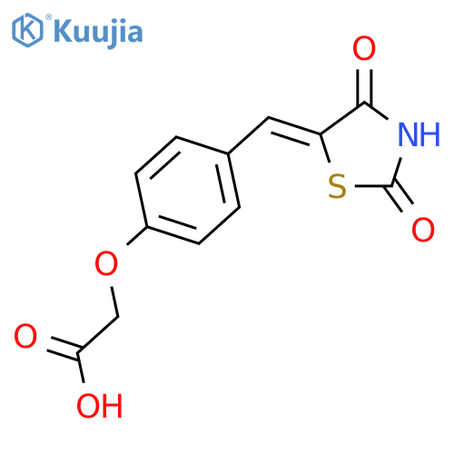 2-{4-(2,4-dioxo-1,3-thiazolidin-5-ylidene)methylphenoxy}acetic acid structure