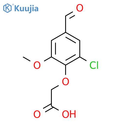 2-(2-Chloro-4-formyl-6-methoxyphenoxy)acetic acid structure