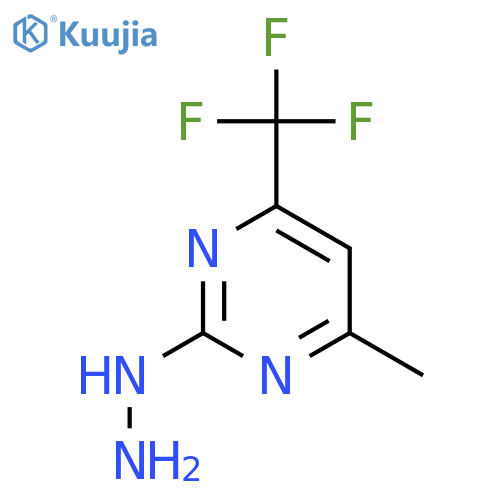 2-Hydrazino-4-methyl-6-(trifluoromethyl)pyrimidine structure