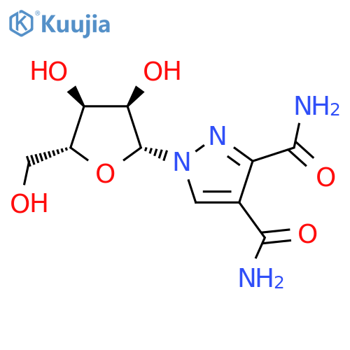 1H-Pyrazole-3,4-dicarboxamide,1-b-D-ribofuranosyl- structure