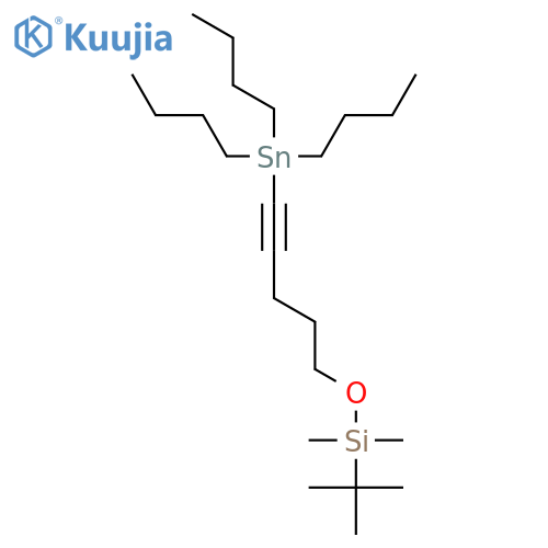 tert-butyl-dimethyl-(5-tributylstannylpent-4-ynoxy)silane structure