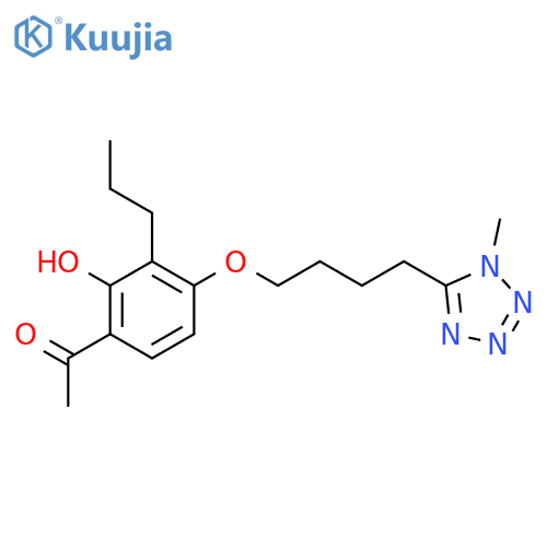 Ethanone,1-[2-hydroxy-4-[4-(1-methyl-1H-tetrazol-5-yl)butoxy]-3-propylphenyl]- structure