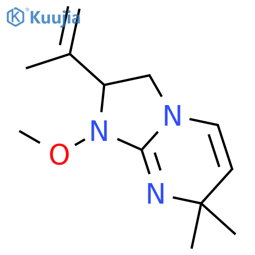2-isopropenyl-1-methoxy-7,7-dimethyl-1,2,3,7-tetrahydro-imidazo[1,2-a]pyrimidine structure