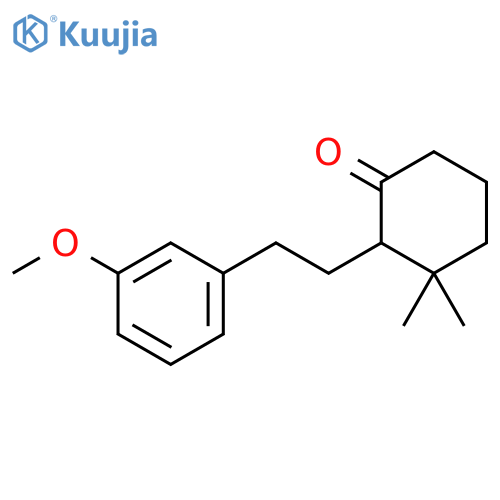Cyclohexanone, 2-[2-(3-methoxyphenyl)ethyl]-3,3-dimethyl-, (±)- structure