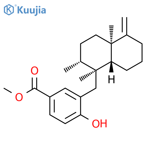 Benzoic acid,3-[[(1R,2S,4aS,8aS)-decahydro-1,2,4a-trimethyl-5-methylene-1-naphthalenyl]methyl]-4-hydroxy-,methyl ester structure