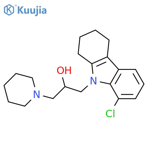 1-(8-chloro-2,3,4,9-tetrahydro-1H-carbazol-9-yl)-3-(piperidin-1-yl)propan-2-ol structure