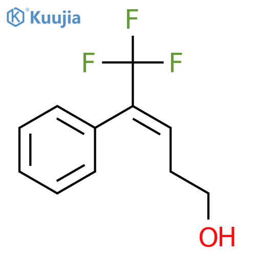 3-Penten-1-ol, 5,5,5-trifluoro-4-phenyl- structure