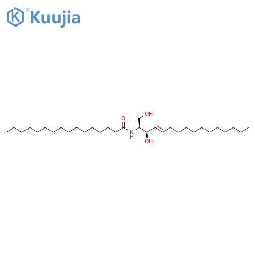 N-[(1S,2R,3E)-2-hydroxy-1-(hydroxymethyl)-3-pentadecen-1-yl]-hexadecanamide structure
