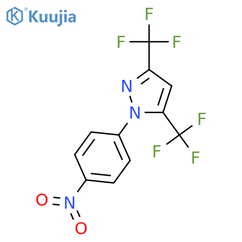 1-(4-nitrophenyl)-3,5-di(trifluoromethyl)-1h-pyrazole structure