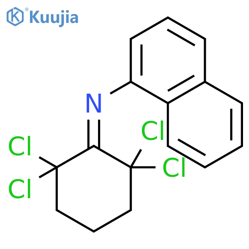 1-Naphthalenamine, N-(2,2,6,6-tetrachlorocyclohexylidene)- structure