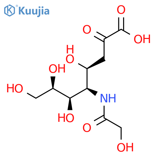 D-galacto-2-Octulosonic acid, 3,5-dideoxy-5-[(hydroxyacetyl)amino]- structure