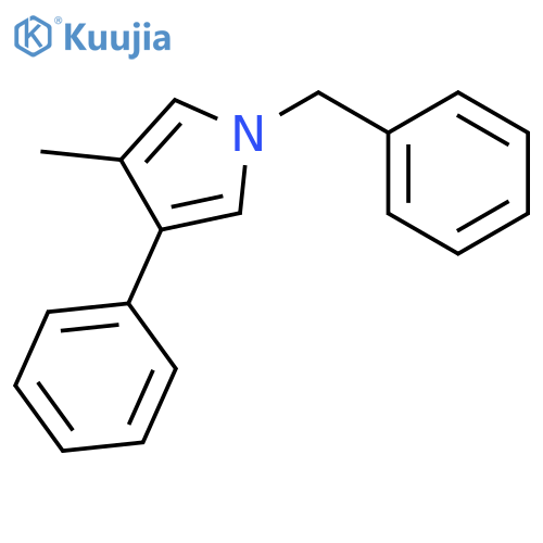 1H-Pyrrole, 3-methyl-4-phenyl-1-(phenylmethyl)- structure