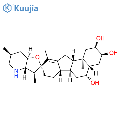 Spiro[9H-benzo[a]fluorene-9,2'(3'H)-furo[3,2-b]pyridine]-2,3,5-triol, 1,2,3,3'a,4,4',4a,5,5',6,6',6a,6b,7,7',7'a,8,11,11a,11b-eicosahydro-3',6',10,11b-tetramethyl-, (2S,2'R,3S,3'R,3'aS,4aS,5R,6'S,6aR,6bS,7'aR,11aS,11bR)- structure
