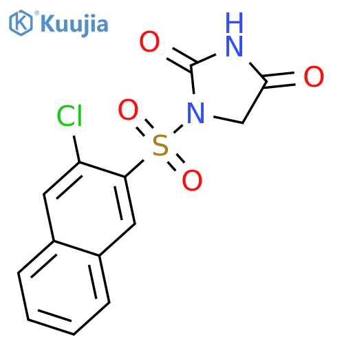 2,4-Imidazolidinedione, 1-[(3-chloro-2-naphthalenyl)sulfonyl]- structure