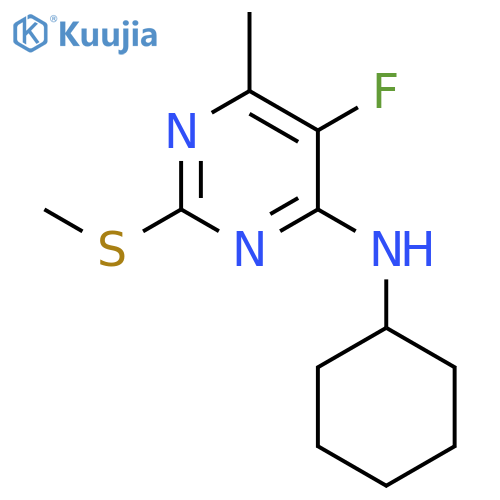 4-Pyrimidinamine, N-cyclohexyl-5-fluoro-6-methyl-2-(methylthio)- structure