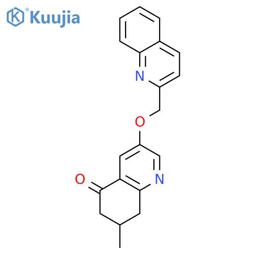 7-methyl-3-(quinolin-2-ylmethoxy)-7,8-dihydro-6H-quinolin-5-one structure