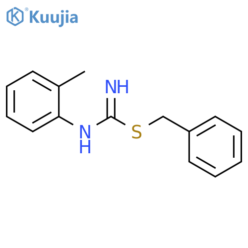 Carbamimidothioic acid, (2-methylphenyl)-, phenylmethyl ester structure