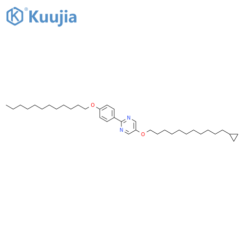 Pyrimidine, 5-[(11-cyclopropylundecyl)oxy]-2-[4-(dodecyloxy)phenyl]- structure