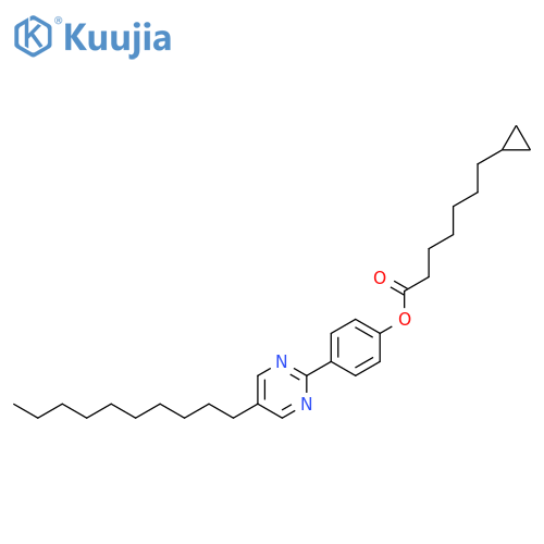 CYCLOPROPANEHEPTANOIC ACID, 4-(5-DECYL-2-PYRIMIDINYL)PHENYL ESTER structure
