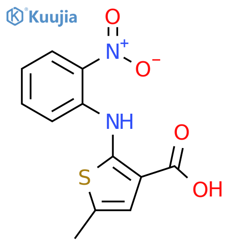 5-Methyl-2-(2-nitrophenyl)amino-3-thiophenecarboxylic Acid structure