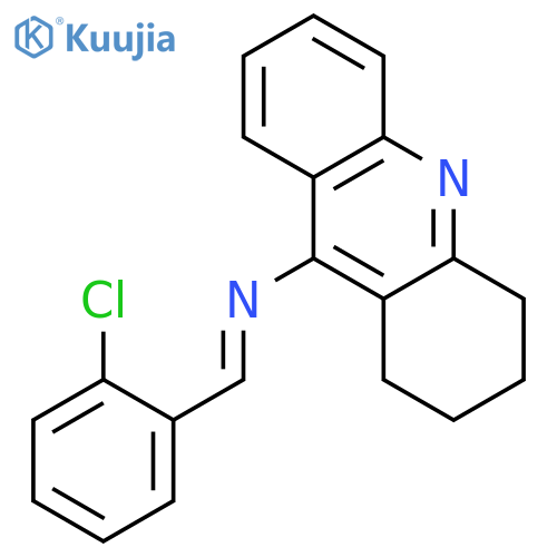 9-Acridinamine, N-[(2-chlorophenyl)methylene]-1,2,3,4-tetrahydro- structure