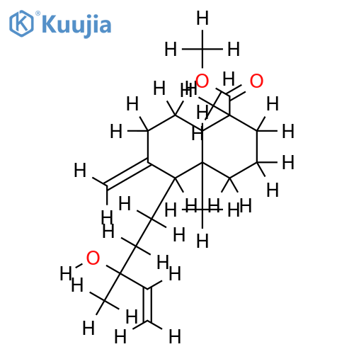 13beta-hydroxylabdane-8(17),14-dien-18-oic acid methyl ester structure