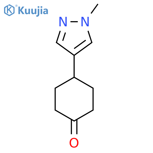 4-(1-methyl-1H-pyrazol-4-yl)cyclohexan-1-one structure