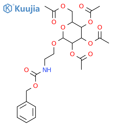 Carbamic acid, [2-[(2,3,4,6-tetra-O-acetyl-β-D-glucopyranosyl)oxy]ethyl]-, phenylmethyl ester (9CI) structure