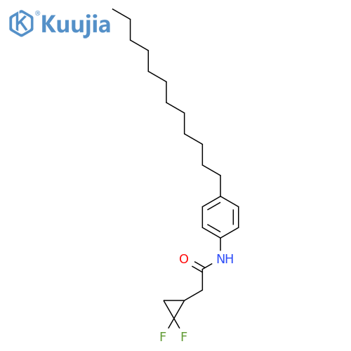 Cyclopropaneacetamide, N-(4-dodecylphenyl)-2,2-difluoro- structure