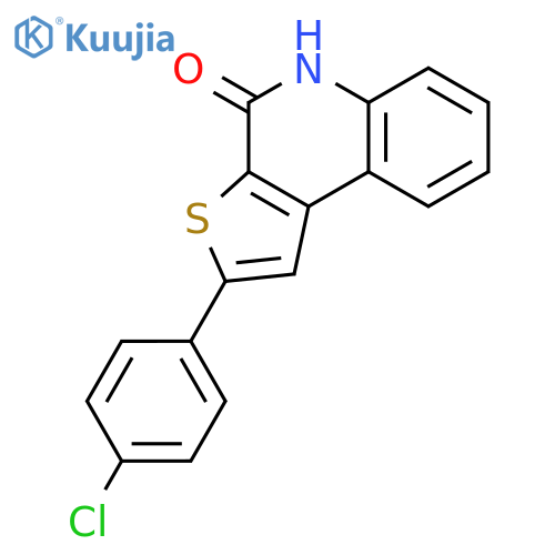Thieno[2,3-c]quinolin-4(5H)-one, 2-(4-chlorophenyl)- structure
