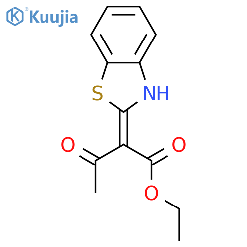 Butanoic acid, 2-(2(3H)-benzothiazolylidene)-3-oxo-, ethyl ester, (Z)- structure