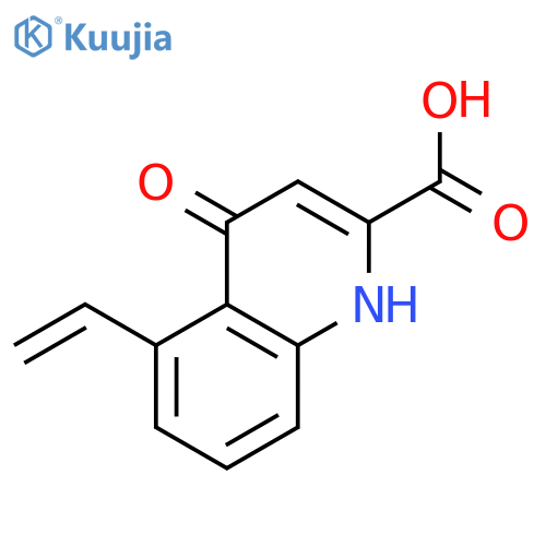 4-oxo-5-vinyl-1,4-dihydroquinoline-2-carboxylic acid structure