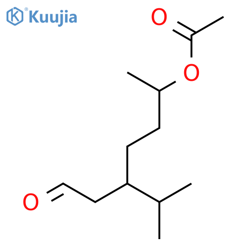 Heptanal, 6-(acetyloxy)-3-(1-methylethyl)- structure