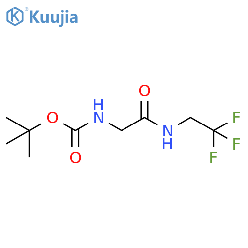 tert-butyl (2-oxo-2-((2,2,2-trifluoroethyl)amino)ethyl)carbamate structure