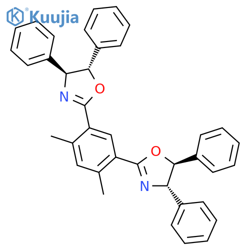 (4S,4'S,5S,5'S)-2,2'-(4,6-Dimethyl-1,3-phenylene)bis(4,5-diphenyl-4,5-dihydrooxazole) structure