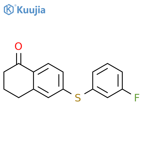 6-(3-fluorophenylsulfanyl)-3,4-dihydro-2H-naphthalen-1-one structure