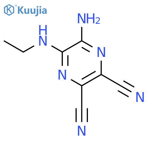 2,3-Pyrazinedicarbonitrile,5-amino-6-(ethylamino)- structure