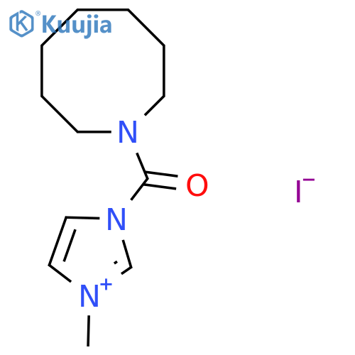 1H-Imidazolium, 3-[(hexahydro-1(2H)-azocinyl)carbonyl]-1-methyl-, iodide (1:1) structure