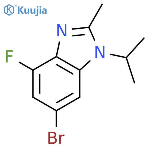 6-bromo-4-fluoro-2-methyl-1-(propan-2-yl)-1H-1,3-benzodiazole structure