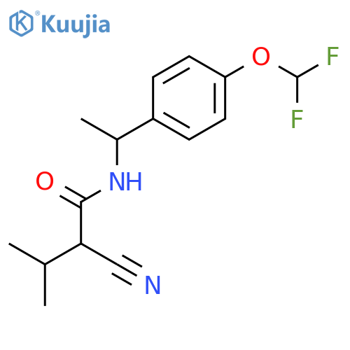 BUTANAMIDE, 2-CYANO-N-[1-[4-(DIFLUOROMETHOXY)PHENYL]ETHYL]-3-METHYL- structure
