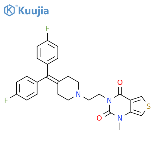 Thieno[3,4-d]pyrimidine-2,4(1H,3H)-dione, 3-[2-[4-[bis(4-fluorophenyl)methylene]-1-piperidinyl]ethyl]-1-methyl- structure