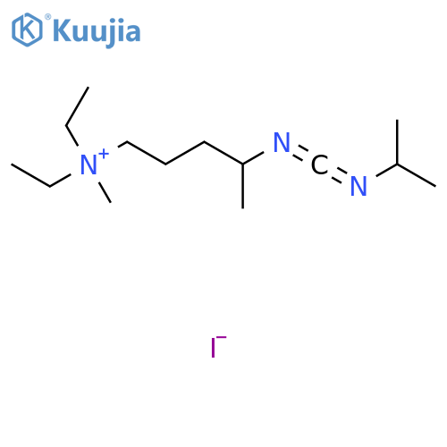 1-Pentanaminium, N,N-diethyl-N-methyl-4-[[(1-methylethyl)carbonimidoyl]amino]-, iodide (1:1) structure