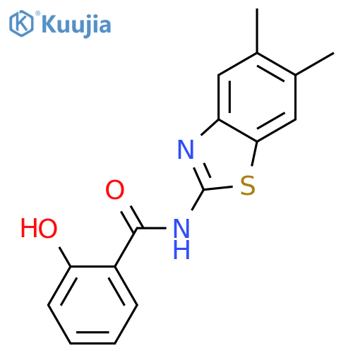 Benzamide,N-(5,6-dimethyl-2-benzothiazolyl)-2-hydroxy- structure