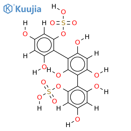 2,2"-Di-O-sulfate-[1,1':3',1"-Terphenyl]-2,2',2'',4,4',4",6,6'6"-nonol,9CI structure