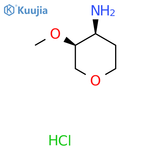 (3S,4S)-3-Methoxyoxan-4-amine hydrochloride structure