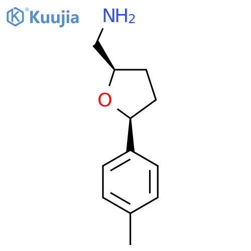 5-(4-methylphenyl)oxolan-2-ylmethanamine structure